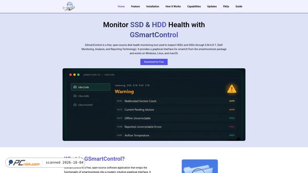 gsmartcontrol.com Screenshot