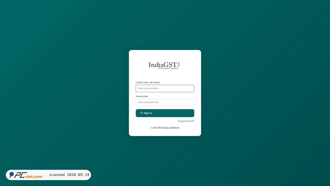 Screenshot of gst.indiagst.com