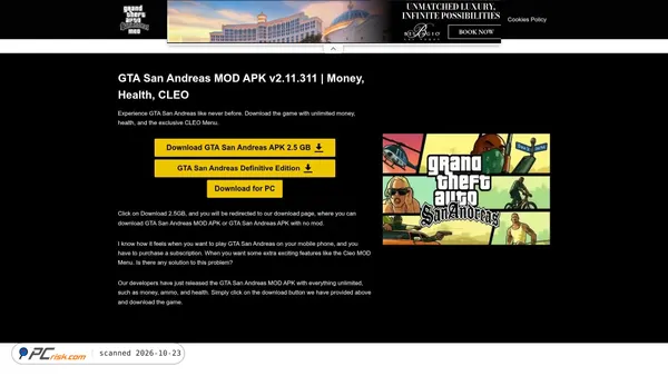 Screenshot di gtasandresapk.com