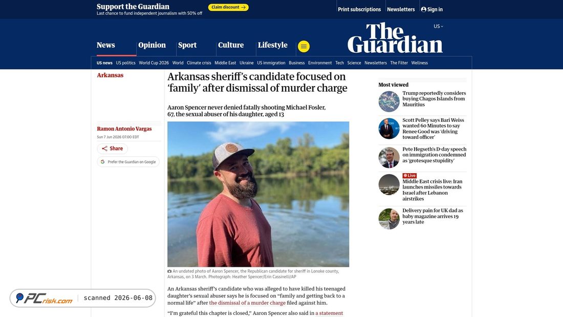 Screenshot of guardian.co.uk