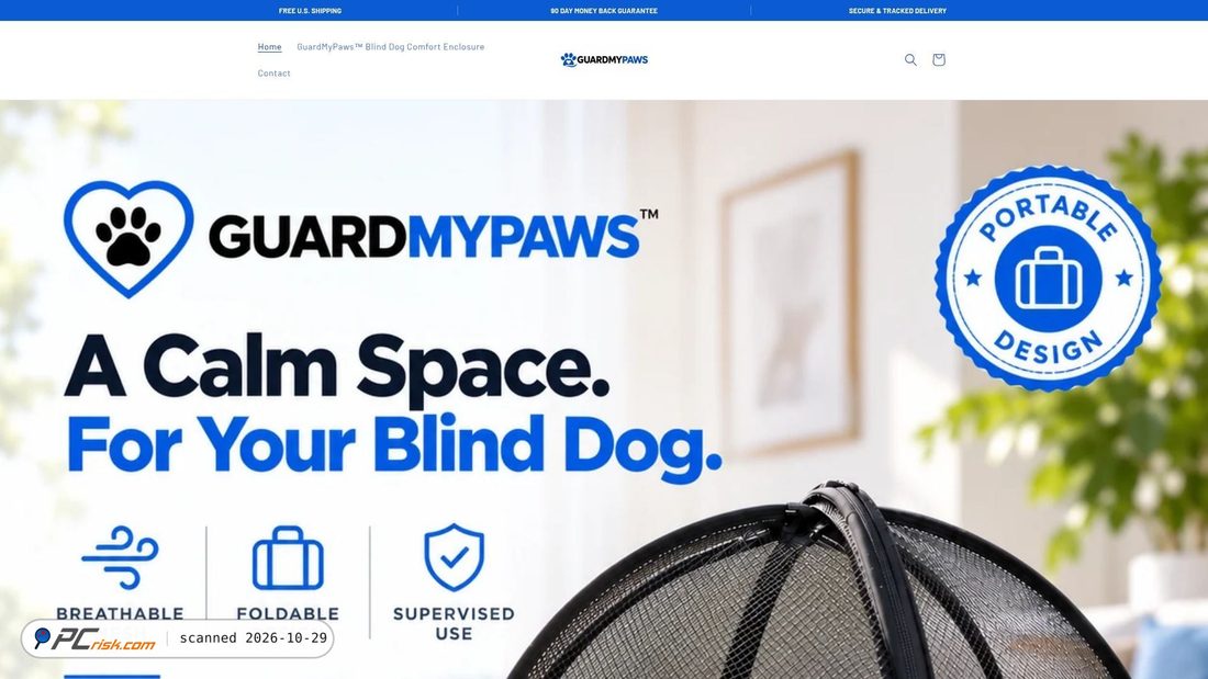 Screenshot di guardmypaws.com
