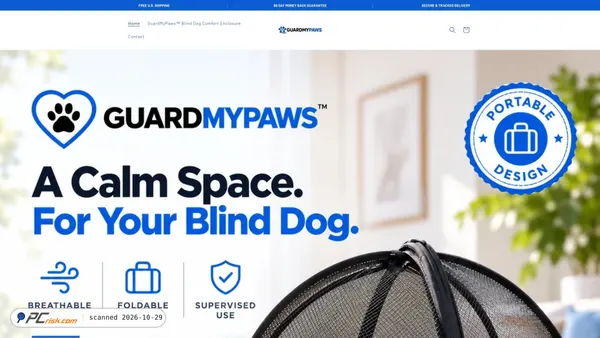 Screenshot di guardmypaws.com