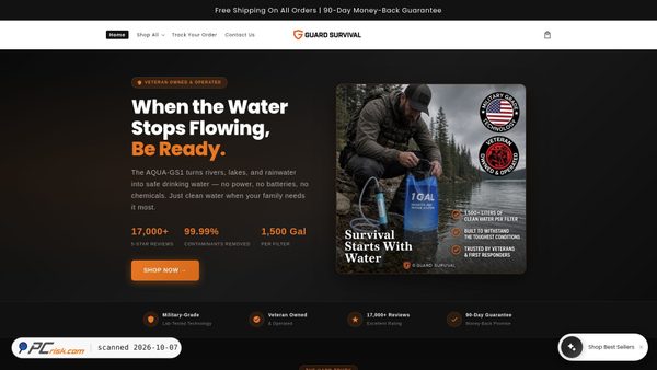 Screenshot van guardsurvival.com