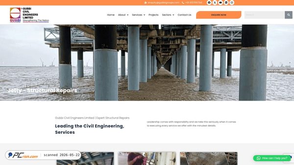 gubbicivilengineers.com screenshot