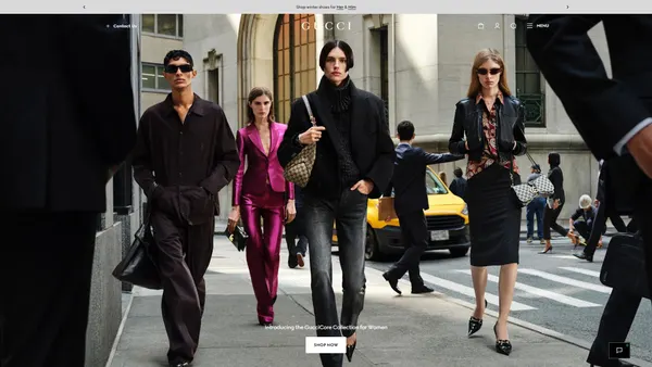Screenshot van gucci.com