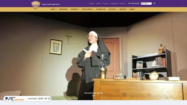 guerincatholic.org screenshot
