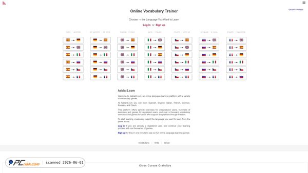 hablar2.com screenshot