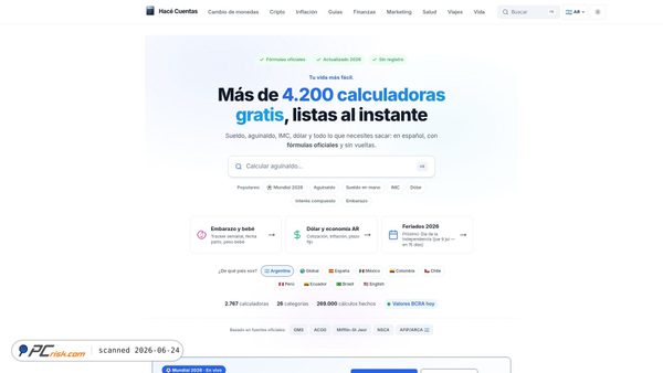 hacecuentas.com screenshot