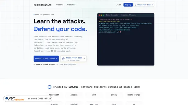 hacksplaining.com screenshot