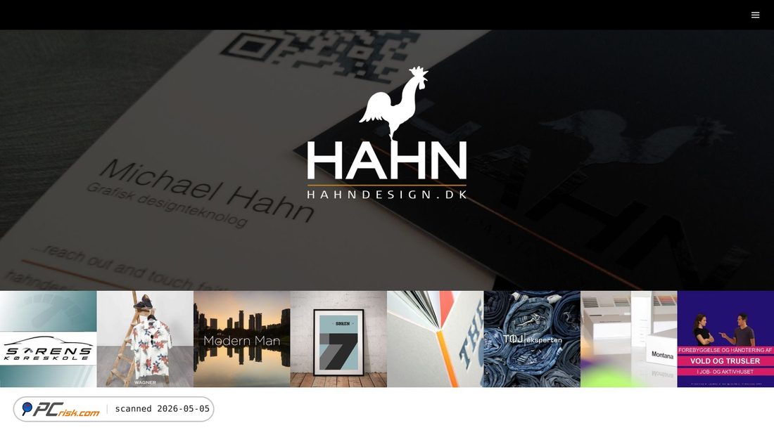 Screenshot von hahndesign.dk