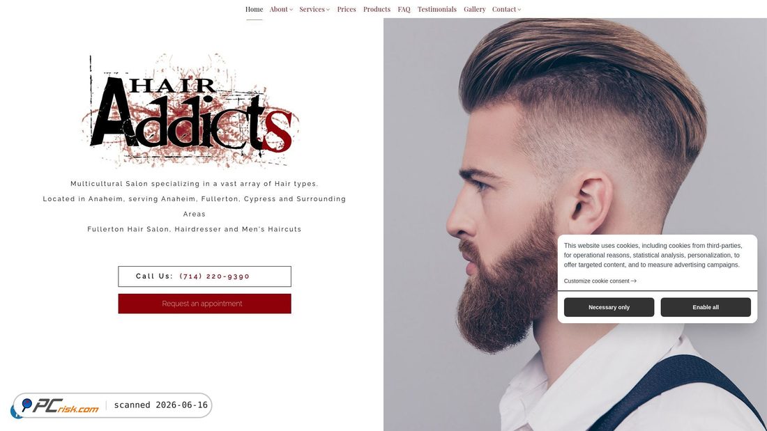 Screenshot di hairaddicts.com
