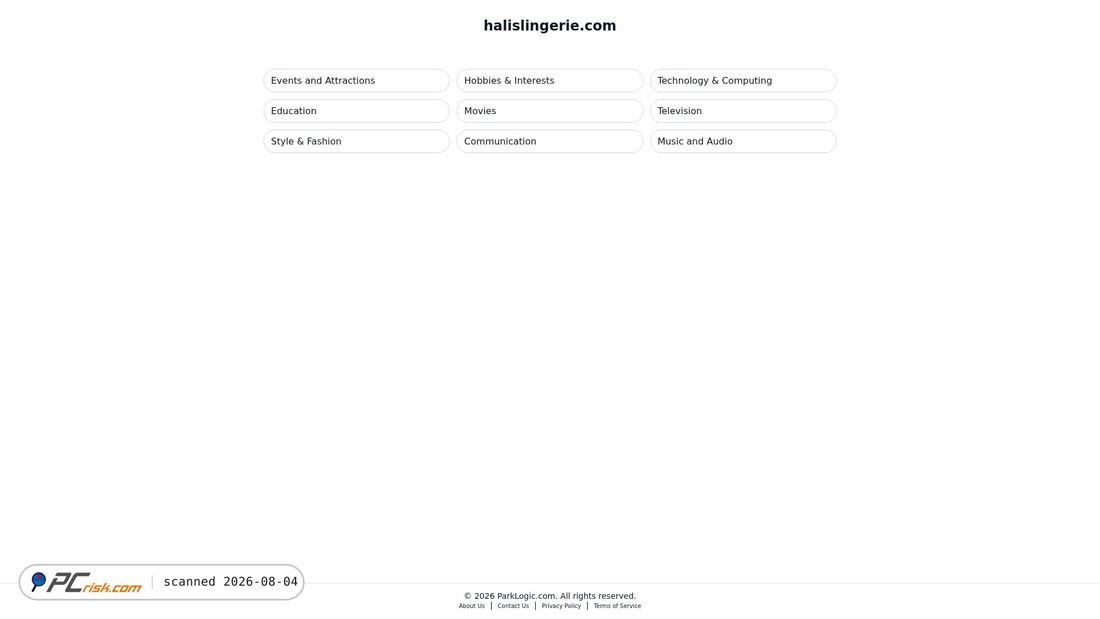 Screenshot of halislingerie.com