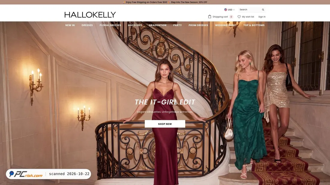 Screenshot von hallokelly.com