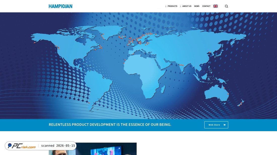 Screenshot von hampidjan.com