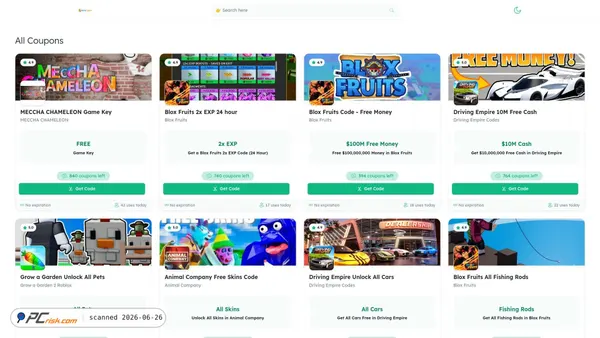 handycoupons.org screenshot