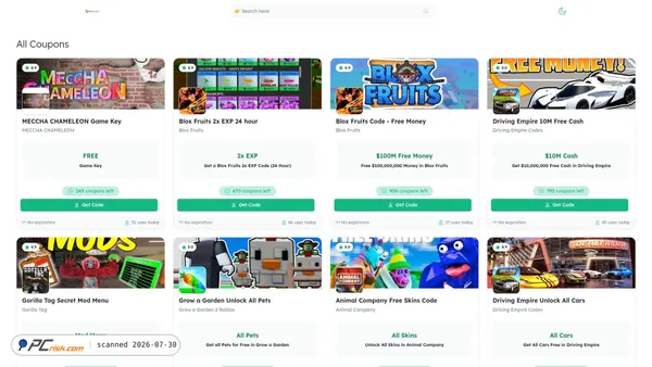 handycoupons.org screenshot