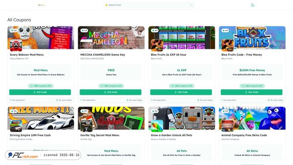 handycoupons.org screenshot