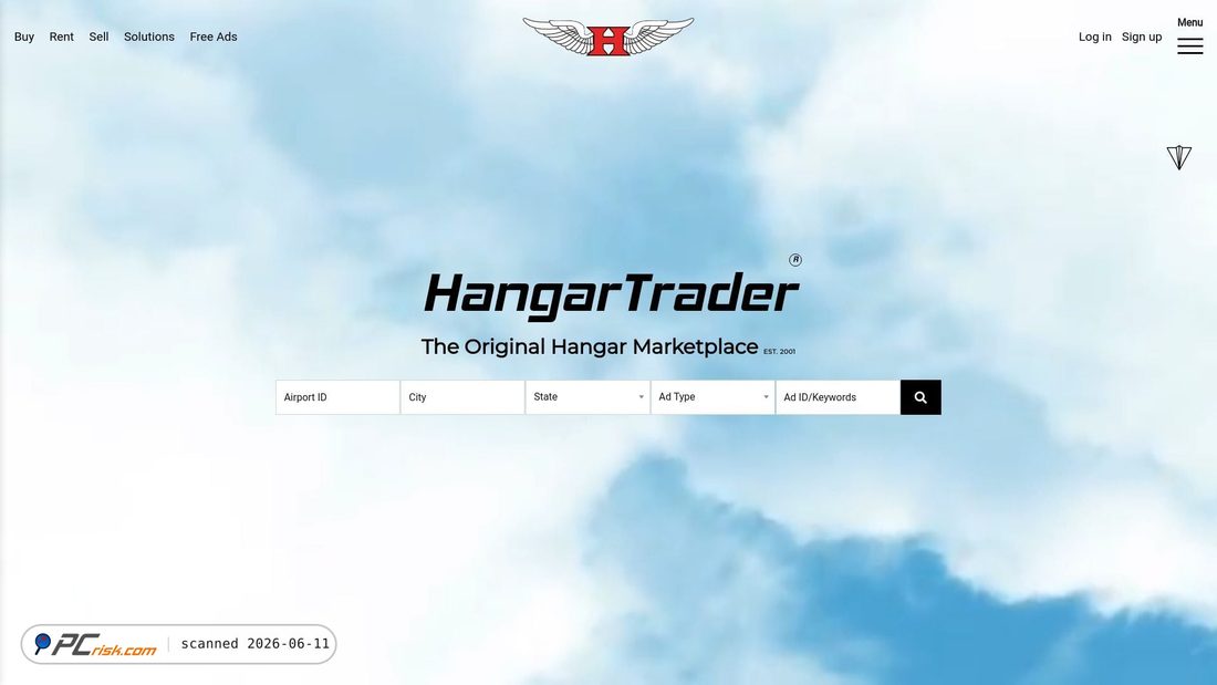 Screenshot di hangartrader.com