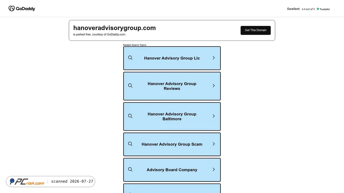 Screenshot of hanoveradvisorygroup.com