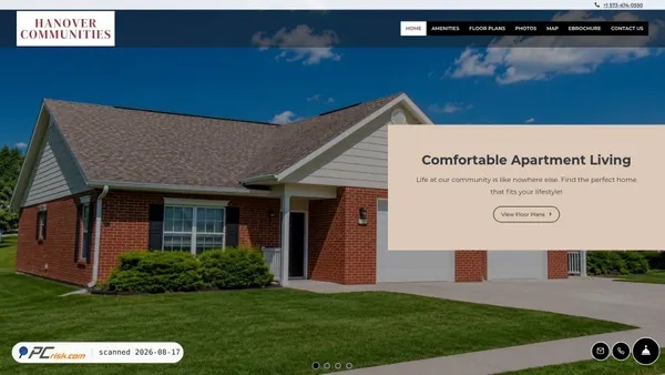 hanovercommunities.com screenshot