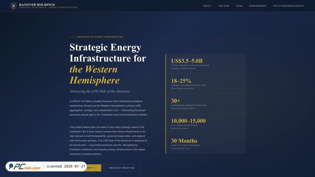 Zrzut ekranu hanoverholdingscorp.com