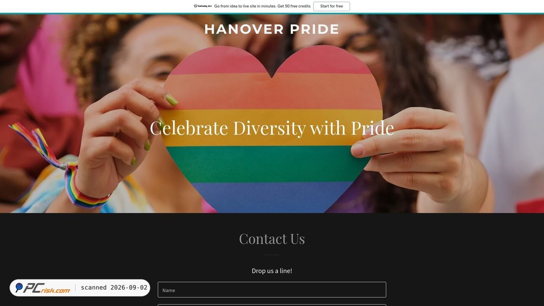 Captura de pantalla de hanoverpride.org
