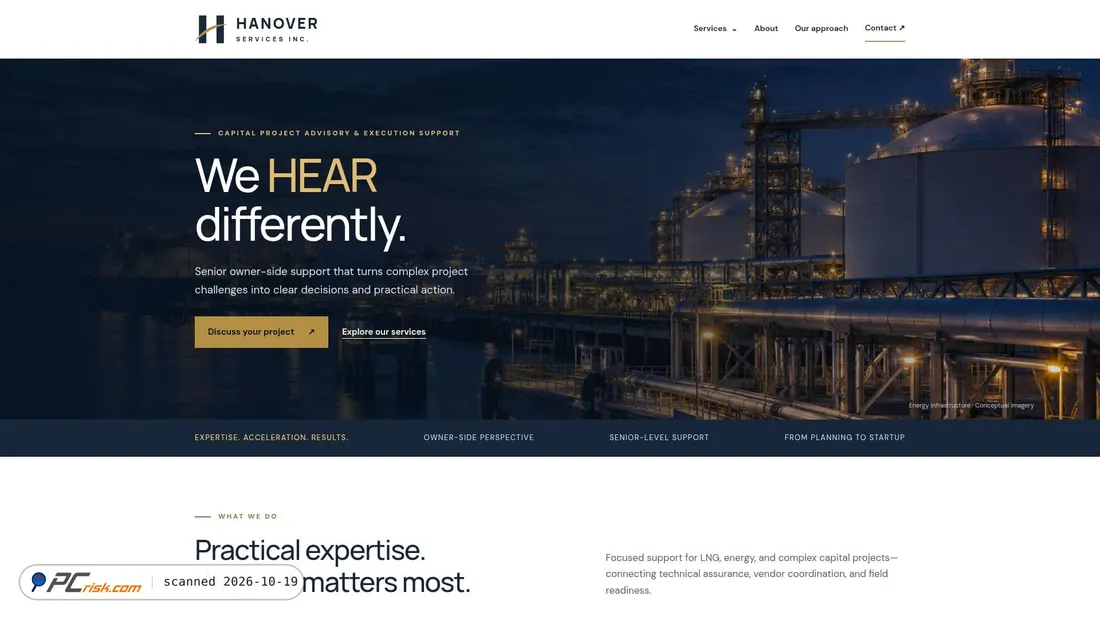 Captura de pantalla de hanoverservices.ai