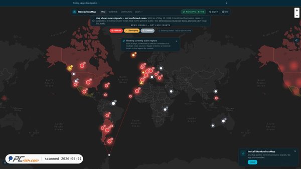 hantavirusmap.com screenshot