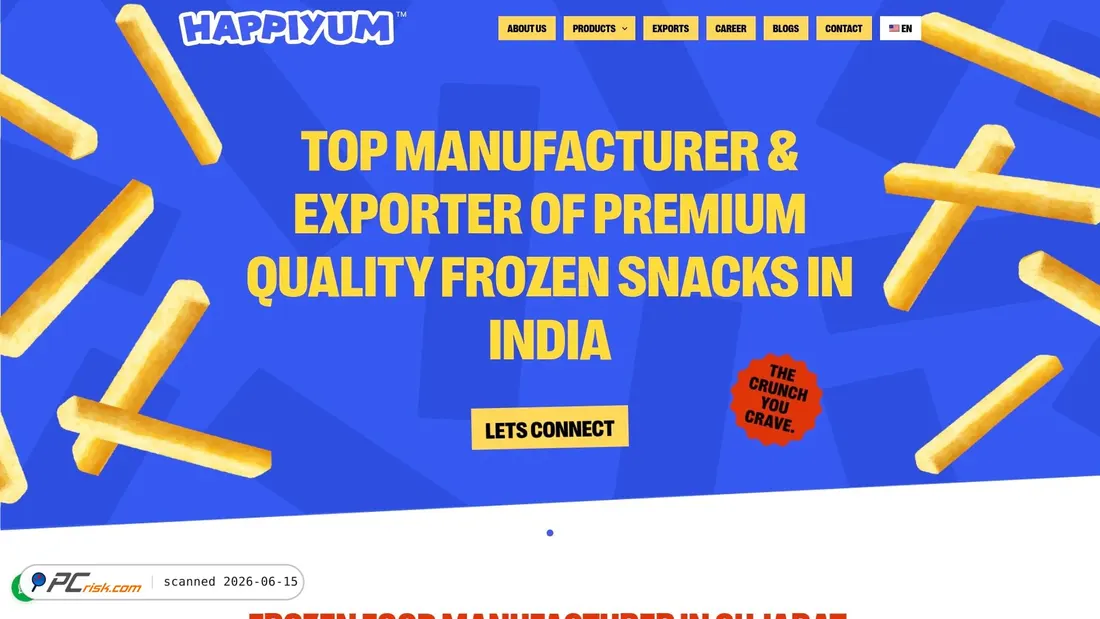 Screenshot di happiyum.com