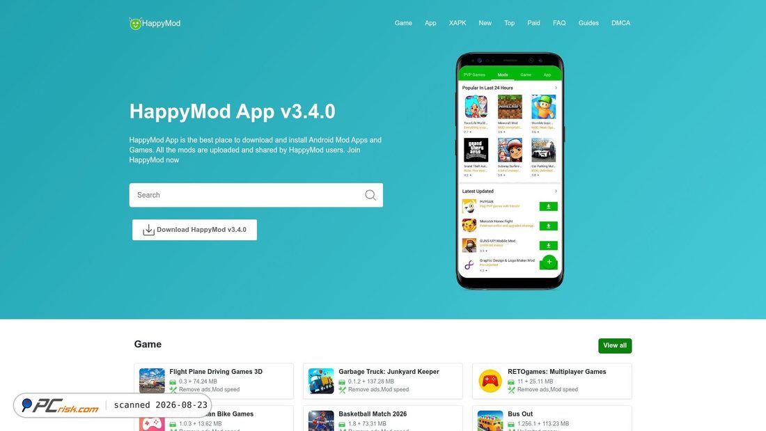 Screenshot of happymod.cloud