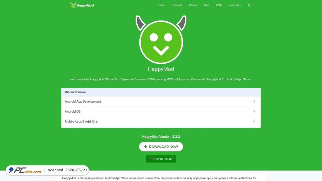 Screenshot of happymod.com.ro