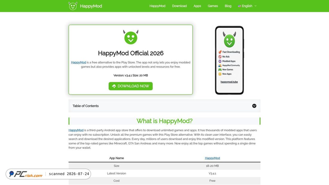 Screenshot di happymod.tube