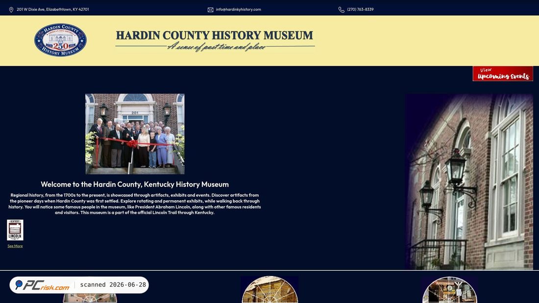 Screenshot of hardinkyhistory.com