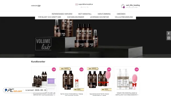 harmonylife.se screenshot