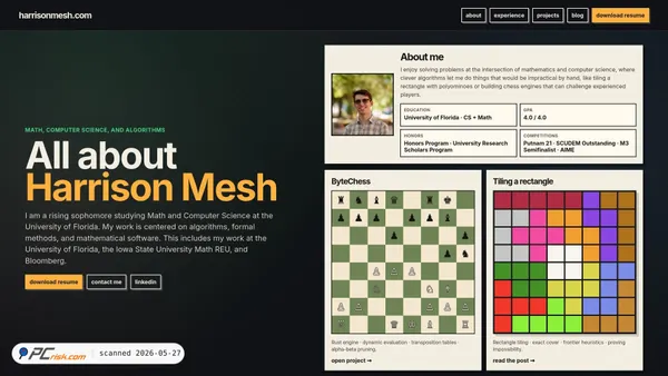 harrisonmesh.com screenshot