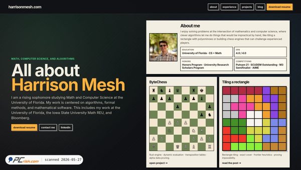 harrisonmesh.com screenshot
