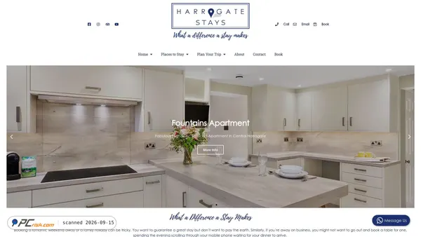 harrogatestays.co.uk screenshot