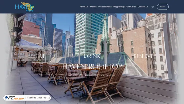 havenrooftop.com screenshot