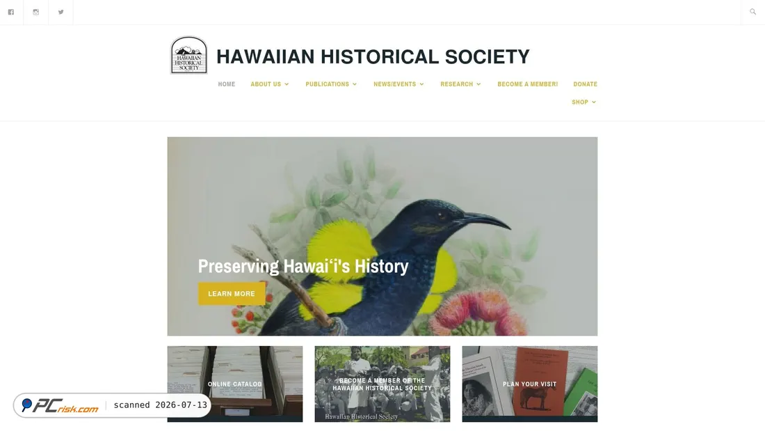 Screenshot of hawaiianhistory.org