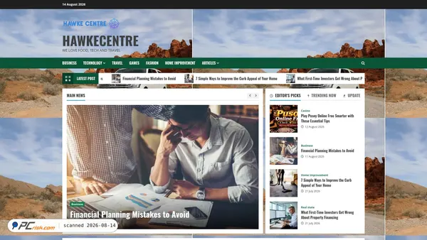 hawkecentre.com screenshot