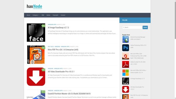 Captura de ecrã de haxnode.net