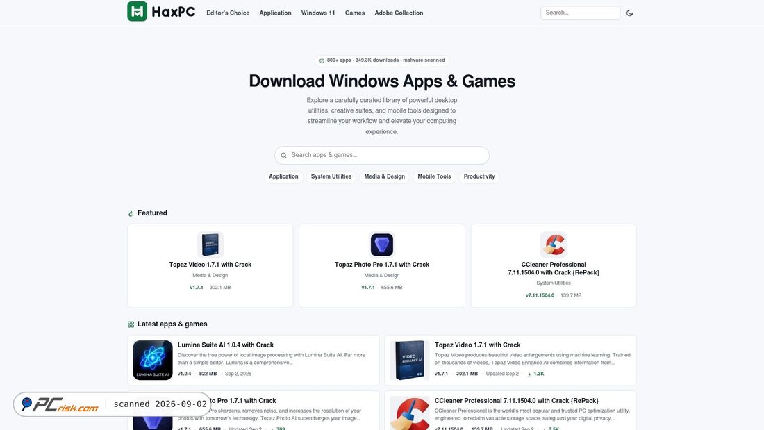 Zrzut ekranu haxpc.net