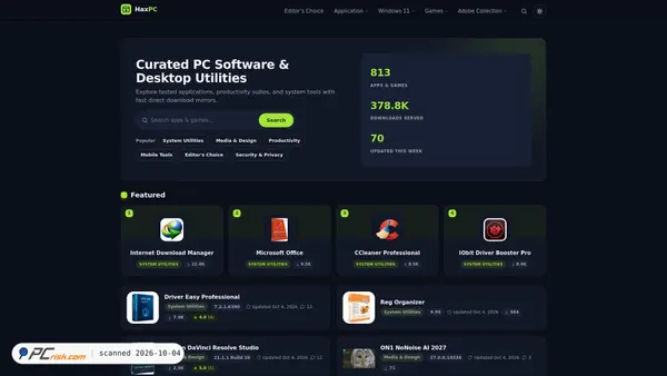 Screenshot di haxpc.net