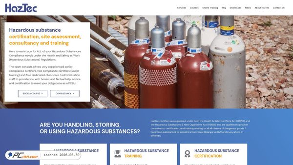 haztec.co.nz screenshot