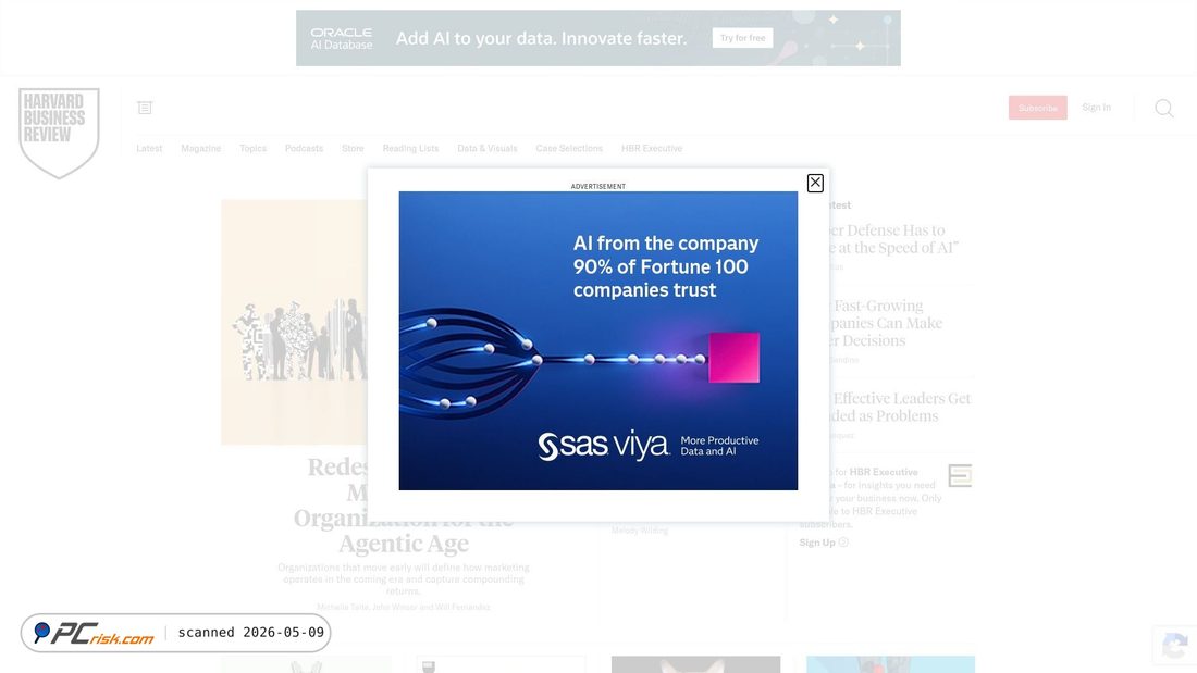 Screenshot von hbr.org