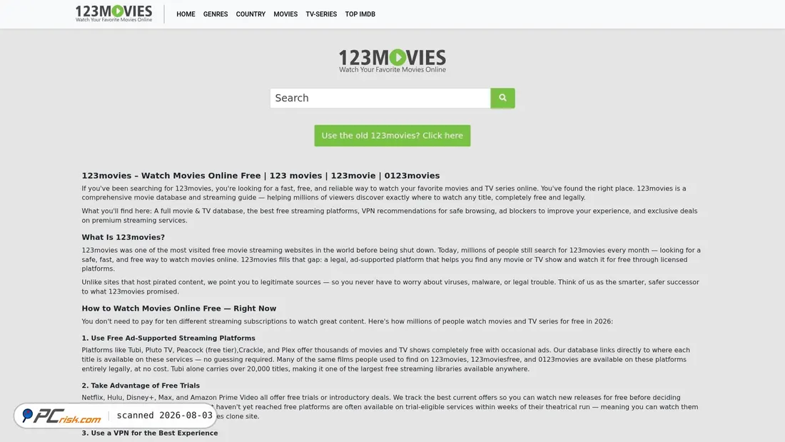 Screenshot of hd-123movies.com
