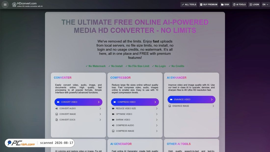 Screenshot of hdconvert.com