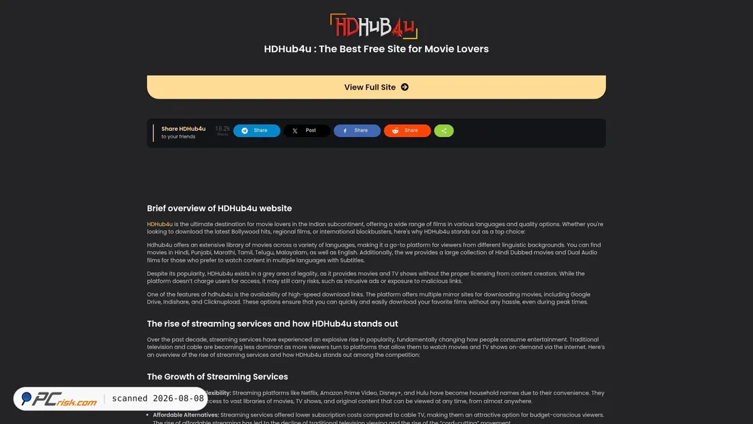 Screenshot of hdhub4u.ec