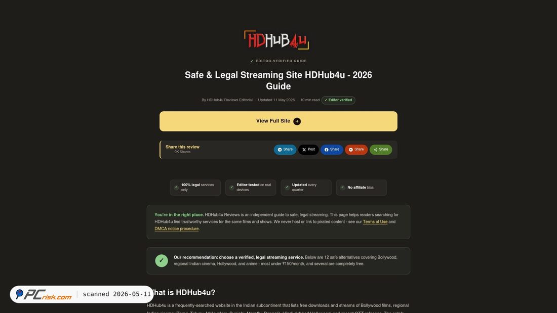 Screenshot of hdhub4u.reviews