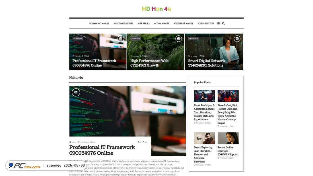 Screenshot of hdhun4u.net